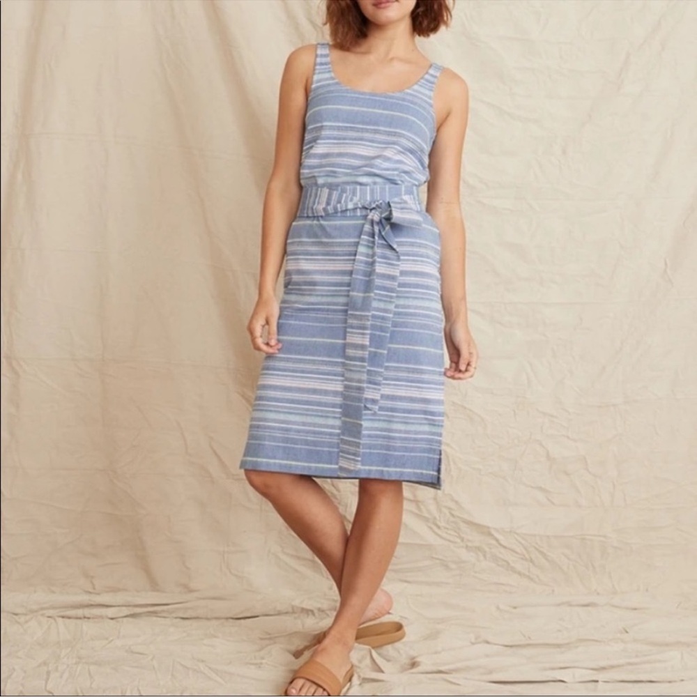 Marine Layer Blue Striped Sleeveless Dress